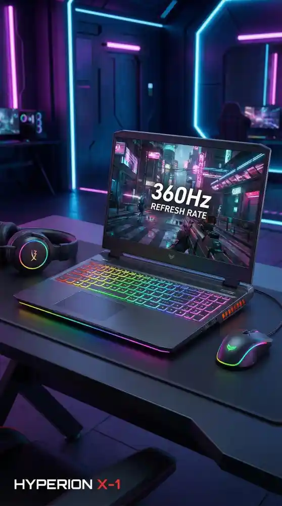Ultra-Fast Gaming Laptop with High Refresh Rate Display and RGB Keyboard