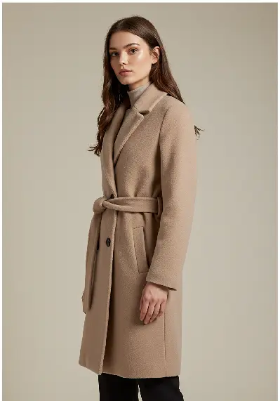 Women's Light Grey Trench Coat thumbnail 3