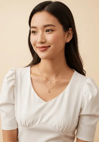 Dainty Gold Layered Necklace thumbnail 3