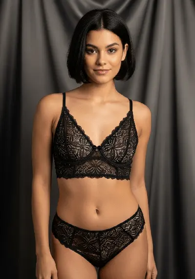 Midnight Lace Bralette Set thumbnail 2